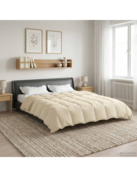 Duvet Estivo Trapuntato Crema 200 x 240 cm Microfibra