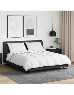 Duvet Invernale con cuscino 3 pcs Bianco Piuma d'anatra