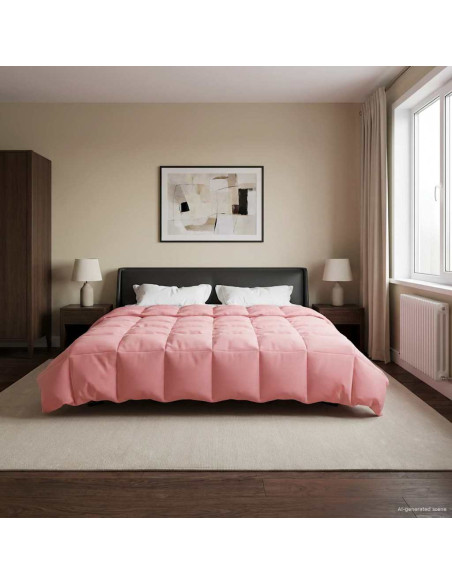 Duvet Invernale Trapuntato Rosa 200 x 200 cm Microfibra