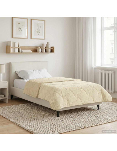 Duvet Estivo Crema 135 x 220 cm Microfibra e Fleece Teddy