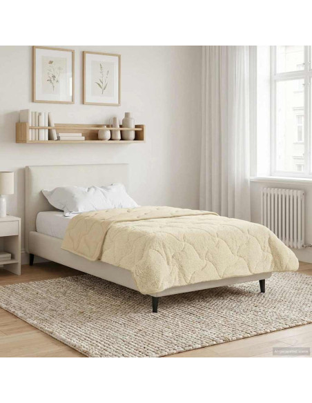 Duvet Estivo Crema 135 x 220 cm Microfibra e Fleece Teddy