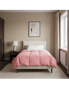 Duvet Estivo Trapuntato Rosa 140 x 200 cm Microfibra