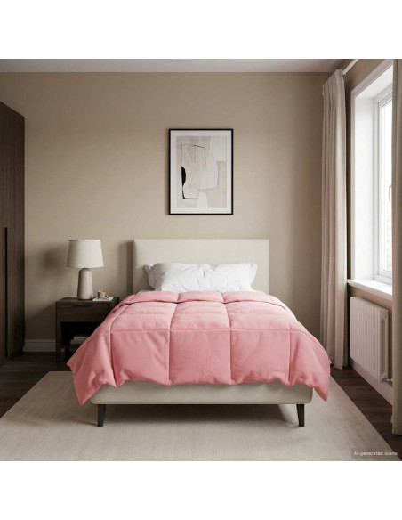 Duvet Estivo Trapuntato Rosa 140 x 200 cm Microfibra