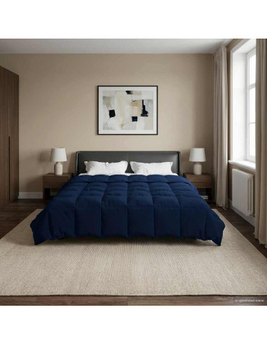 Piumone Completo Annuale Blu Scuro 200 x 200 cm Microfibra