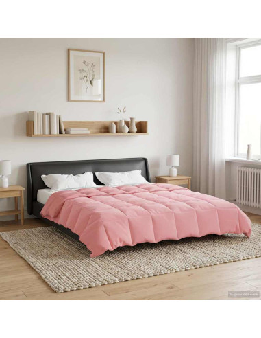 Duvet Estivo Trapuntato Rosa 240 x 260 cm Microfibra