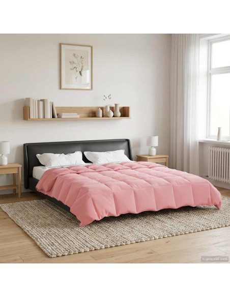 Duvet Estivo Trapuntato Rosa 240 x 260 cm Microfibra