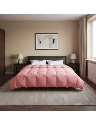 Duvet Invernale Trapuntato Rosa 200 x 240 cm Microfibra