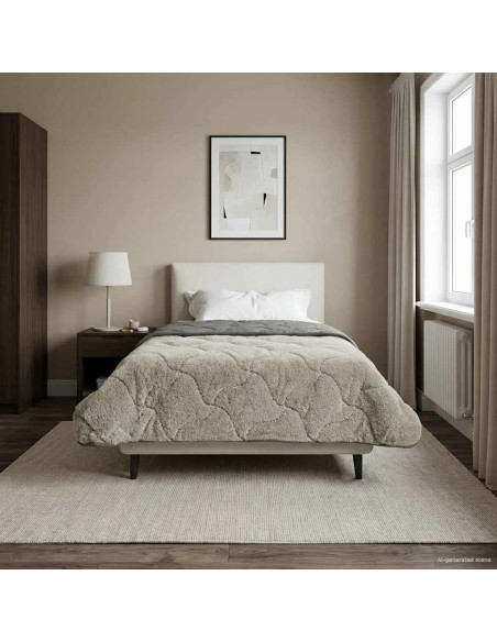 Duvet Invernale Trapuntato Grigio chiaro 135 x 200 cm