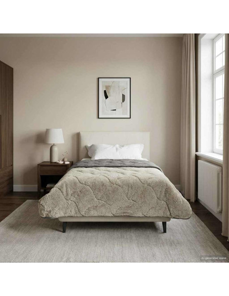 Piumone Completo Annuale Trapuntato Grigio chiaro 155 x 200 cm