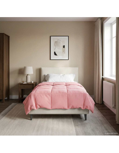 Duvet Estivo Trapuntato Rosa 155 x 200 cm Microfibra
