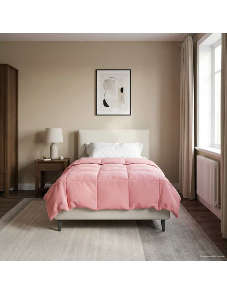 Duvet Estivo Trapuntato Rosa 155 x 200 cm Microfibra