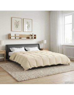 Duvet Invernale Trapuntato Crema 200 x 220 cm Microfibra