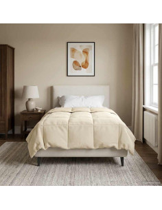 Piumone Completo Annuale Crema 155 x 200 cm Microfibra