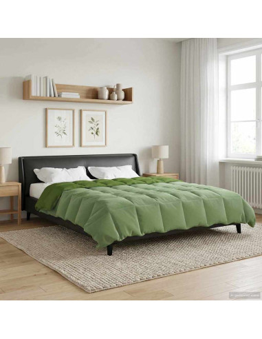 Duvet Estivo Trapuntato Verde 220 x 260 cm Microfibra