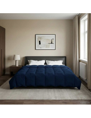 Duvet Estivo Trapuntato Blu Scuro 200 x 220 cm Microfibra