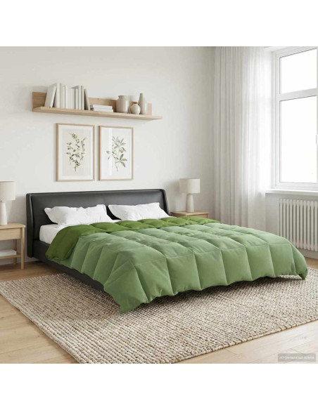 Duvet Invernale Trapuntato Verde 200 x 200 cm Microfibra