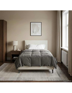 Duvet Estivo Trapuntato Grigio chiaro 155 x 220 cm Microfibra