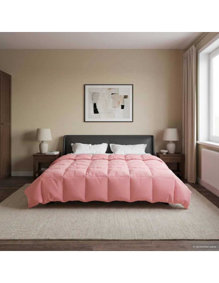 Piumone Completo Annuale Rosa 220 x 240 cm Microfibra
