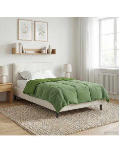 Piumone Completo Annuale Verde 155 x 220 cm Microfibra