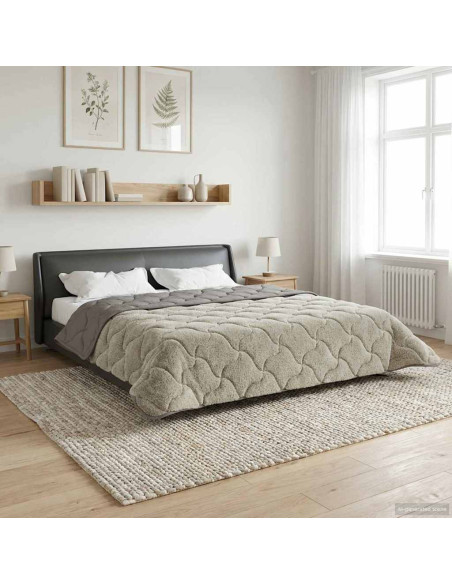 Piumone Completo Annuale Trapuntato Grigio chiaro 200 x 200 cm