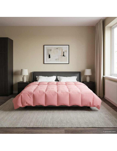 Duvet Estivo Trapuntato Rosa 200 x 200 cm Microfibra