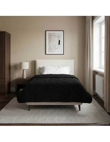 Piumone Completo Annuale Trapuntato Nero 140 x 220 cm