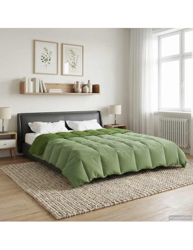 Duvet Estivo Trapuntato Verde 240 x 260 cm Microfibra