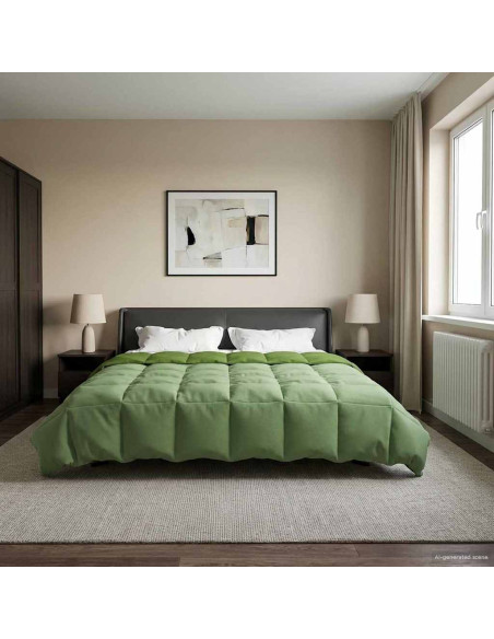 Piumone Completo Annuale Verde 200 x 220 cm Microfibra