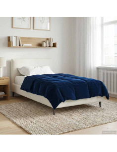 Piumone Completo Annuale Blu Scuro 140 x 220 cm Microfibra