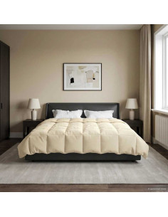 Duvet Invernale Trapuntato Crema 220 x 260 cm Microfibra
