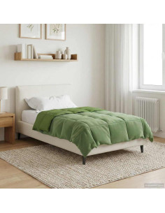 Duvet Estivo Trapuntato Verde 155 x 200 cm Microfibra