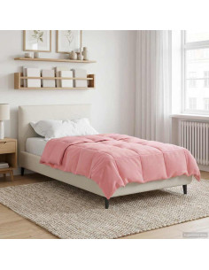 Duvet Invernale Trapuntato Rosa 155 x 220 cm Microfibra