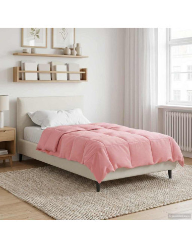 Duvet Invernale Trapuntato Rosa 155 x 220 cm Microfibra