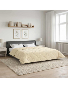 Duvet Estivo Crema 220 x 240 cm Microfibra e Fleece Teddy