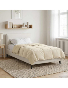Duvet Invernale Trapuntato Crema 140 x 200 cm Microfibra