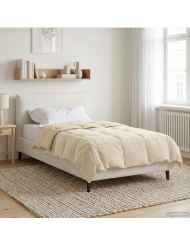 Duvet Invernale Trapuntato Crema 140 x 200 cm Microfibra