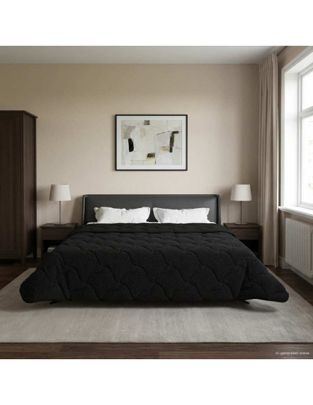 Piumone Completo Annuale Trapuntato Nero 200 x 200 cm