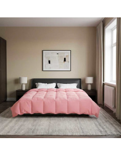 Duvet Invernale Trapuntato Rosa 200 x 220 cm Microfibra