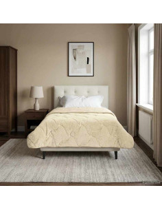 Duvet Estivo Crema 135 x 200 cm Microfibra e Fleece Teddy