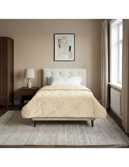 Duvet Estivo Crema 135 x 200 cm Microfibra e Fleece Teddy