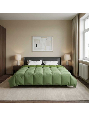 Piumone Completo Annuale Verde 220 x 260 cm Microfibra