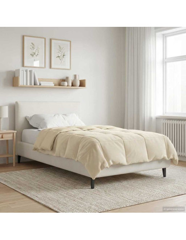 Duvet Invernale Trapuntato Crema 155 x 200 cm Microfibra