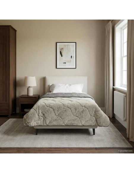 Piumone Completo Annuale Trapuntato Grigio chiaro 140 x 220 cm