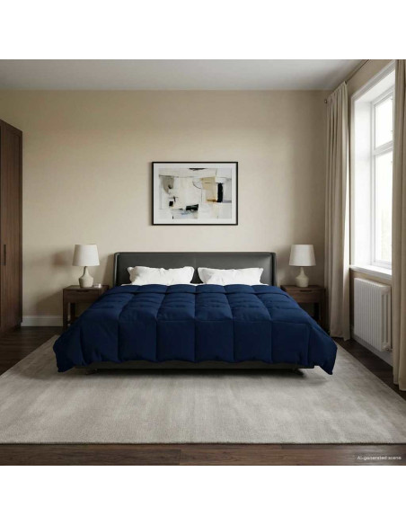 Piumone Completo Annuale Blu Scuro 200 x 220 cm Microfibra