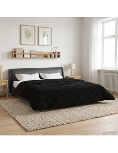 Piumone Completo Annuale Trapuntato Nero 200 x 240 cm