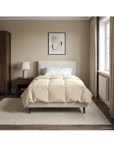 Piumone Completo Annuale Crema 140 x 220 cm Microfibra