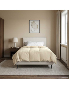 Duvet Estivo Trapuntato Crema 135 x 200 cm Microfibra