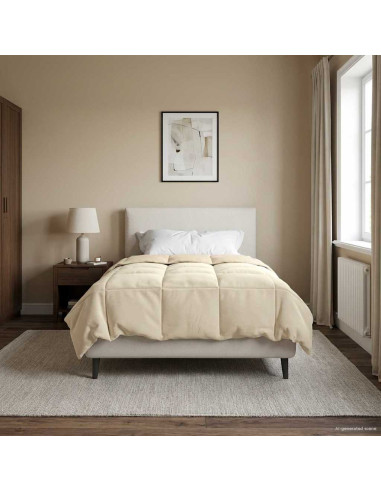 Duvet Estivo Trapuntato Crema 135 x 200 cm Microfibra