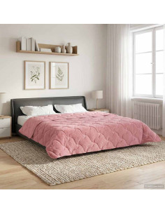 Duvet Estivo Rosa 200 x 240 cm Microfibra e Fleece Teddy