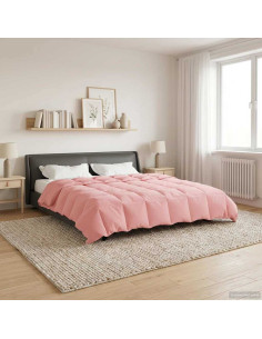 Duvet Invernale Trapuntato Rosa 220 x 240 cm Microfibra
